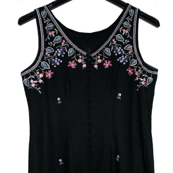 Buttoned Back Sleeveless Summer Dress 8 - Picture 3 of 12